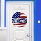 3D Memorial Day Door Sign 4th of July Decorations Patriotic Wreaths Welcome Sign for Front Door Wooden